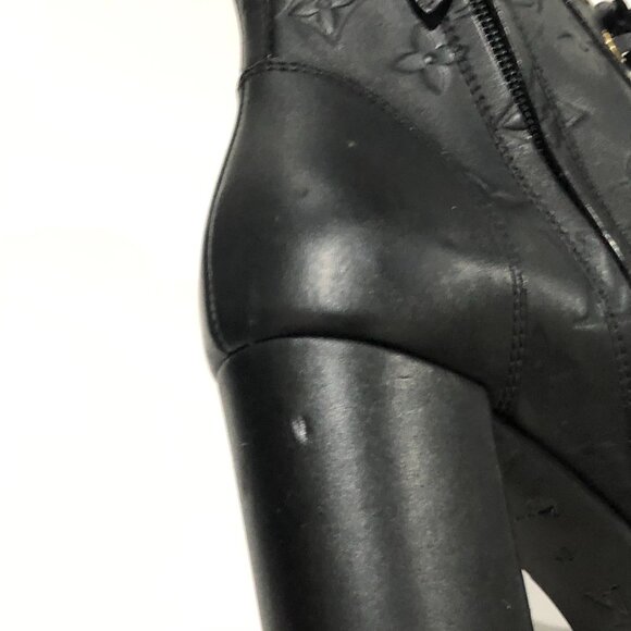 Rare & Auth Louis Vuitton Star Trail Ankle Boots Leather Black On Black Monogram - Picture 13 of 13